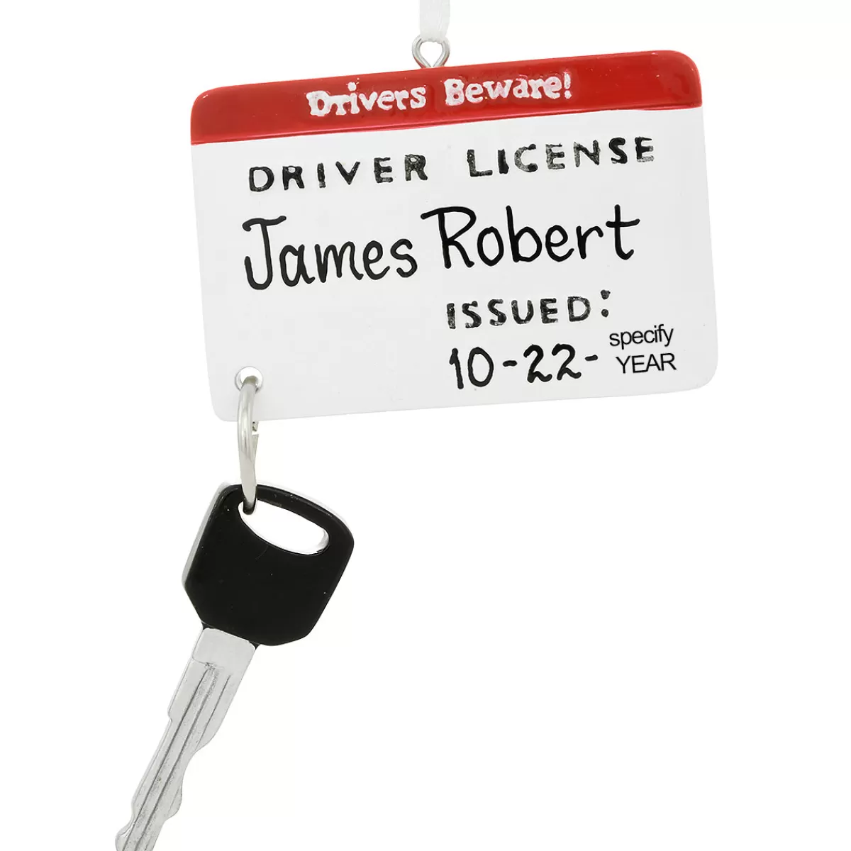 Bronner's Christmas Wonderland Personalized Driver's License And Key Ornament> Hobbies & Occupations