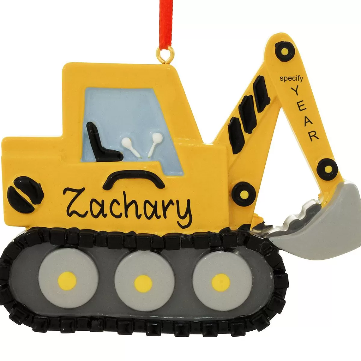 Bronner's Christmas Wonderland Personalized Excavator Resin Ornament> Hobbies & Occupations