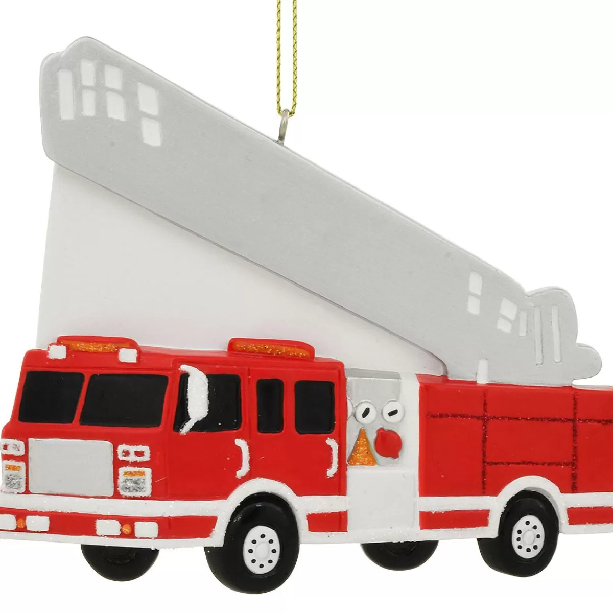 Bronner's Christmas Wonderland Personalized Fire Truck Resin Ornament> Hobbies & Occupations