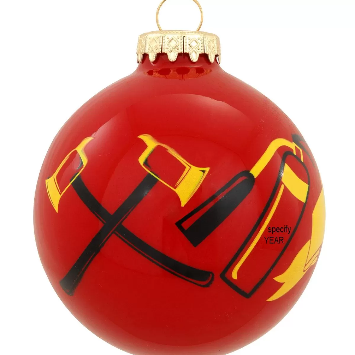 Bronner's Christmas Wonderland Personalized Firefighter Badge Ornament> Hobbies & Occupations