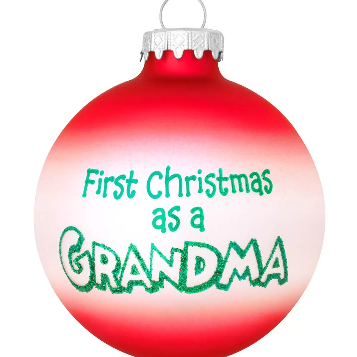 Bronner's Christmas Wonderland Personalized First Christmas As Grandma Glass Ornament | Ornaments