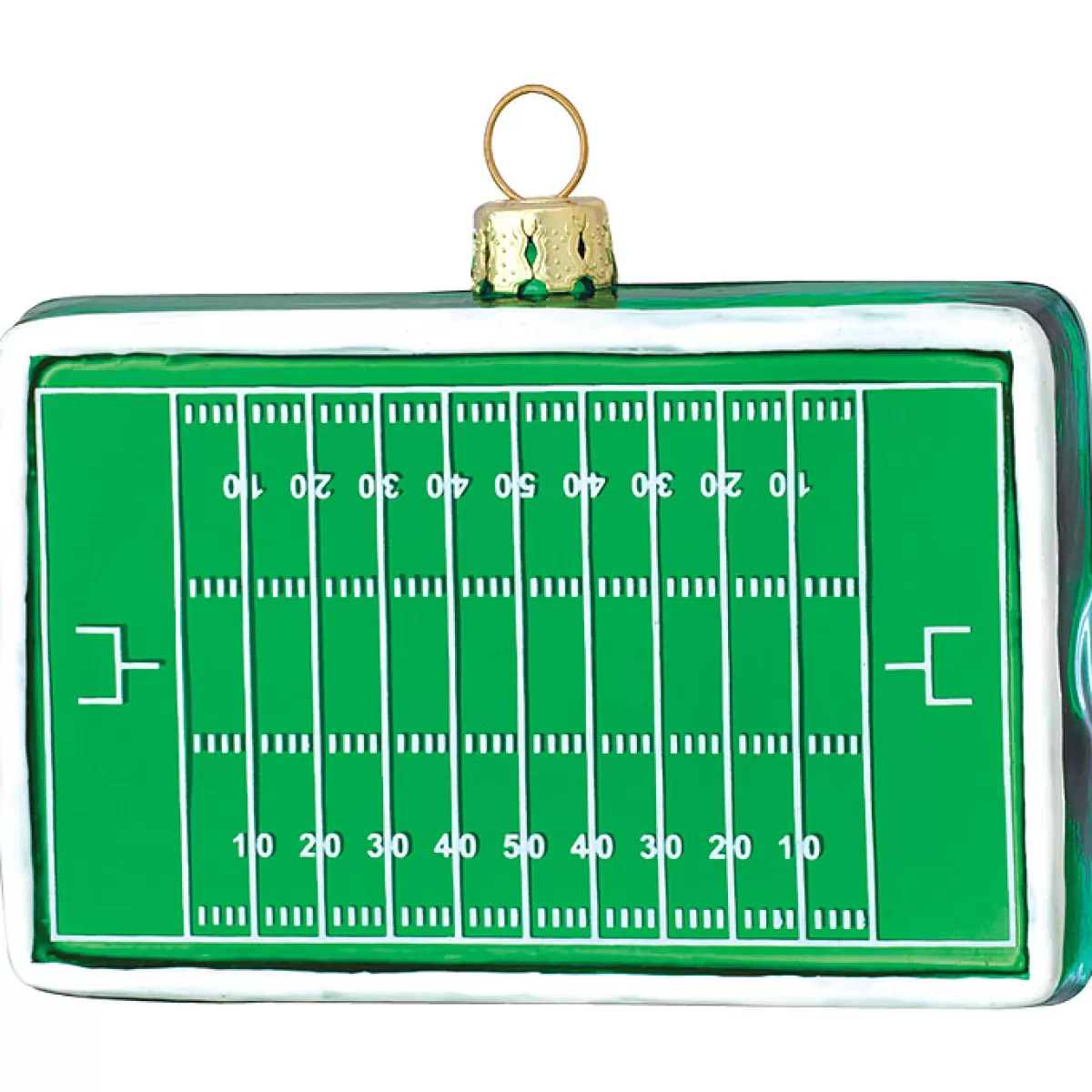 Bronner's Christmas Wonderland Personalized Football Field Glass Ornament | Ornaments