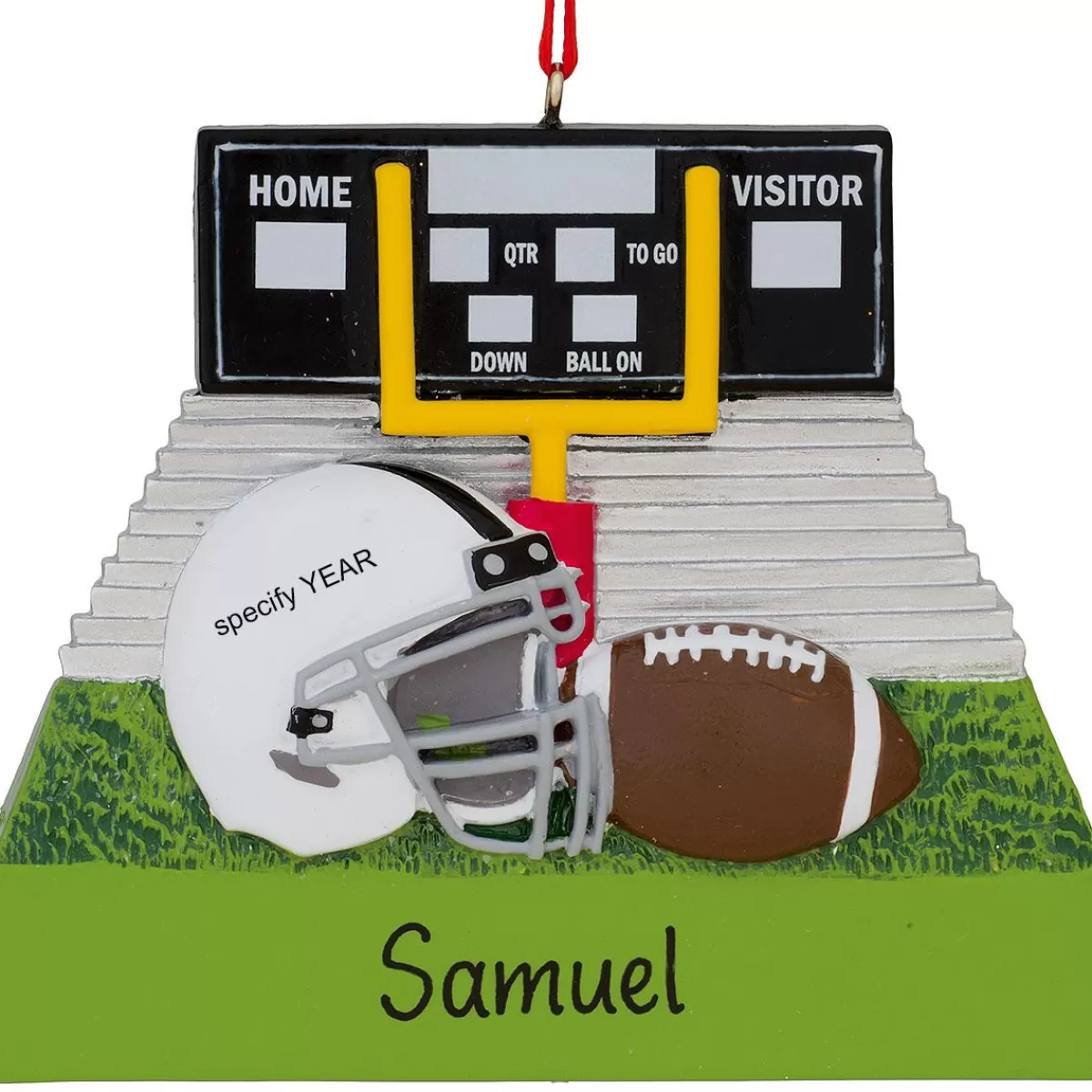 Bronner's Christmas Wonderland Personalized Football Field Resin Ornament | Ornaments