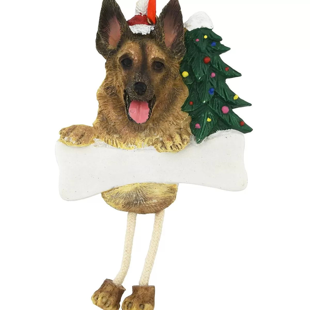 Bronner's Christmas Wonderland Personalized German Shepherd Ornament With Dangling Legs | Ornaments