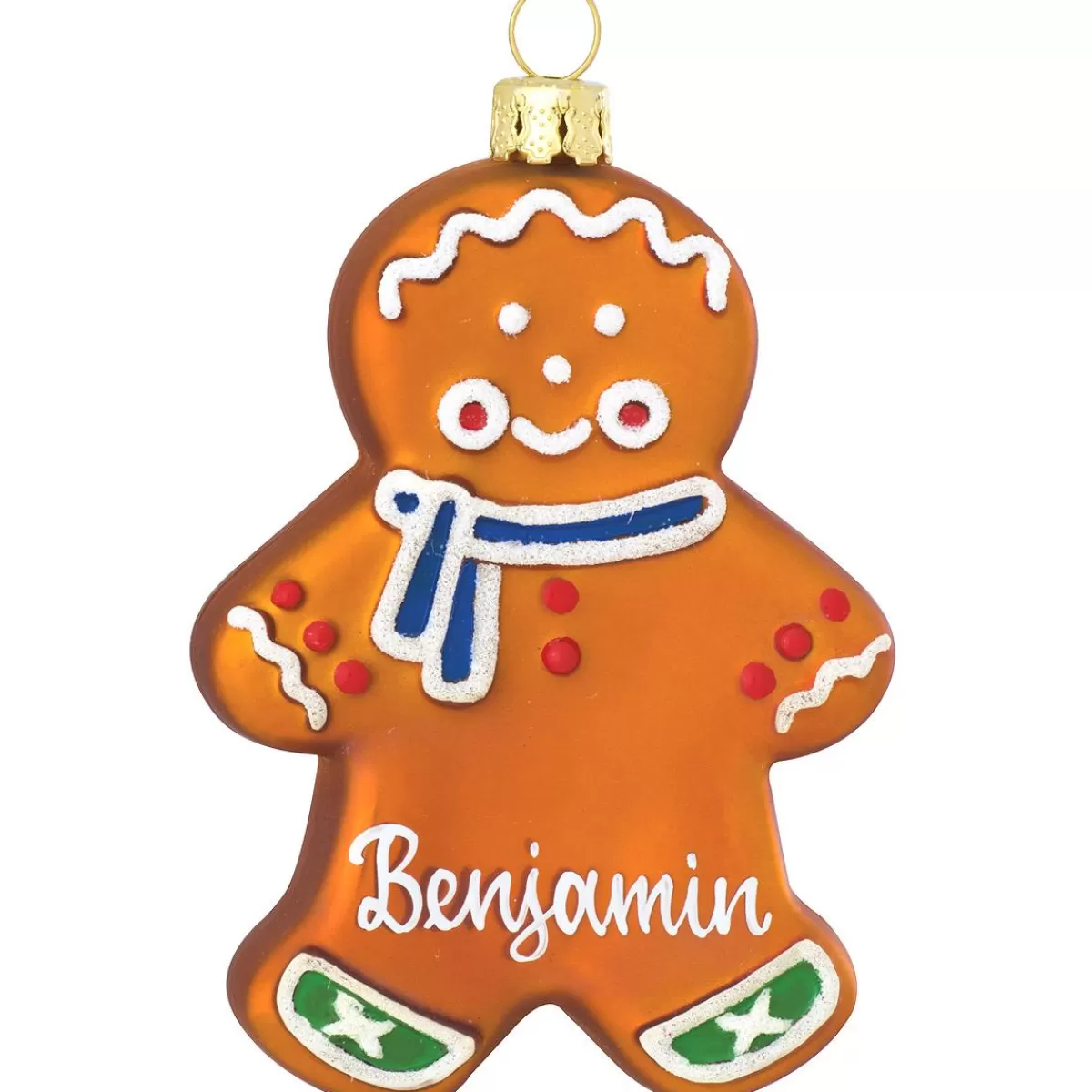 Bronner's Christmas Wonderland Personalized Gingerbread Boy Glass Ornament> Food, Drinks, & Cooking