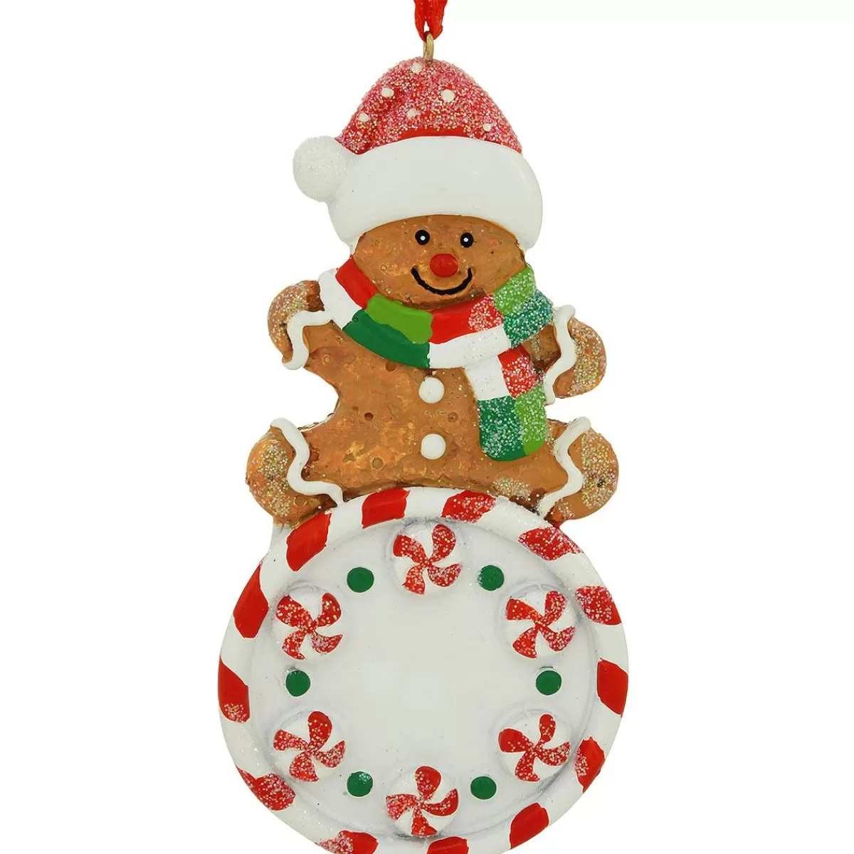 Bronner's Christmas Wonderland Personalized Gingerbread Boy On Candy Ornament> Food, Drinks, & Cooking