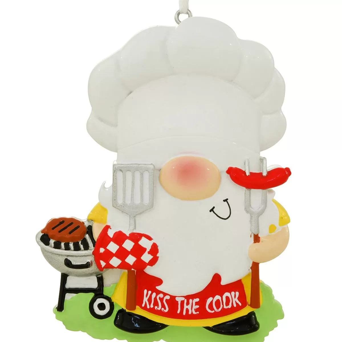 Bronner's Christmas Wonderland Personalized Gnome Barbeque Cook Ornament> Food, Drinks, & Cooking