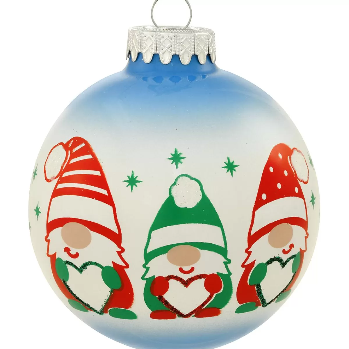 Bronner's Christmas Wonderland Personalized Gnome Family Of 3 4-Inch Glass Ornament | Ornaments