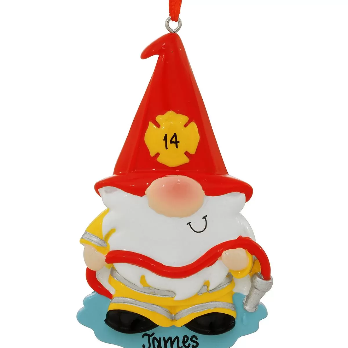 Bronner's Christmas Wonderland Personalized Gnome Fireman Ornament> Hobbies & Occupations