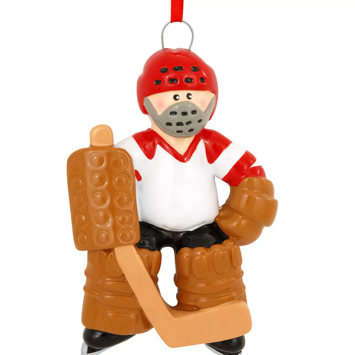 Bronner's Christmas Wonderland Personalized Goalie Hockey Player Ornament | Ornaments