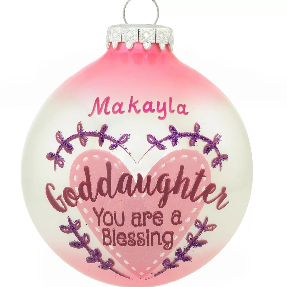 Bronner's Christmas Wonderland Personalized Goddaughter You Are A Blessing Glass Ornament | Ornaments