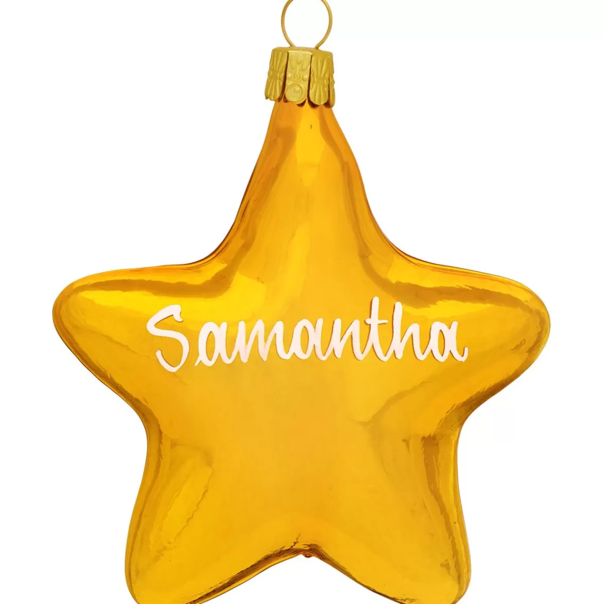 Bronner's Christmas Wonderland Personalized Gold Star Glass Ornament> Novelty