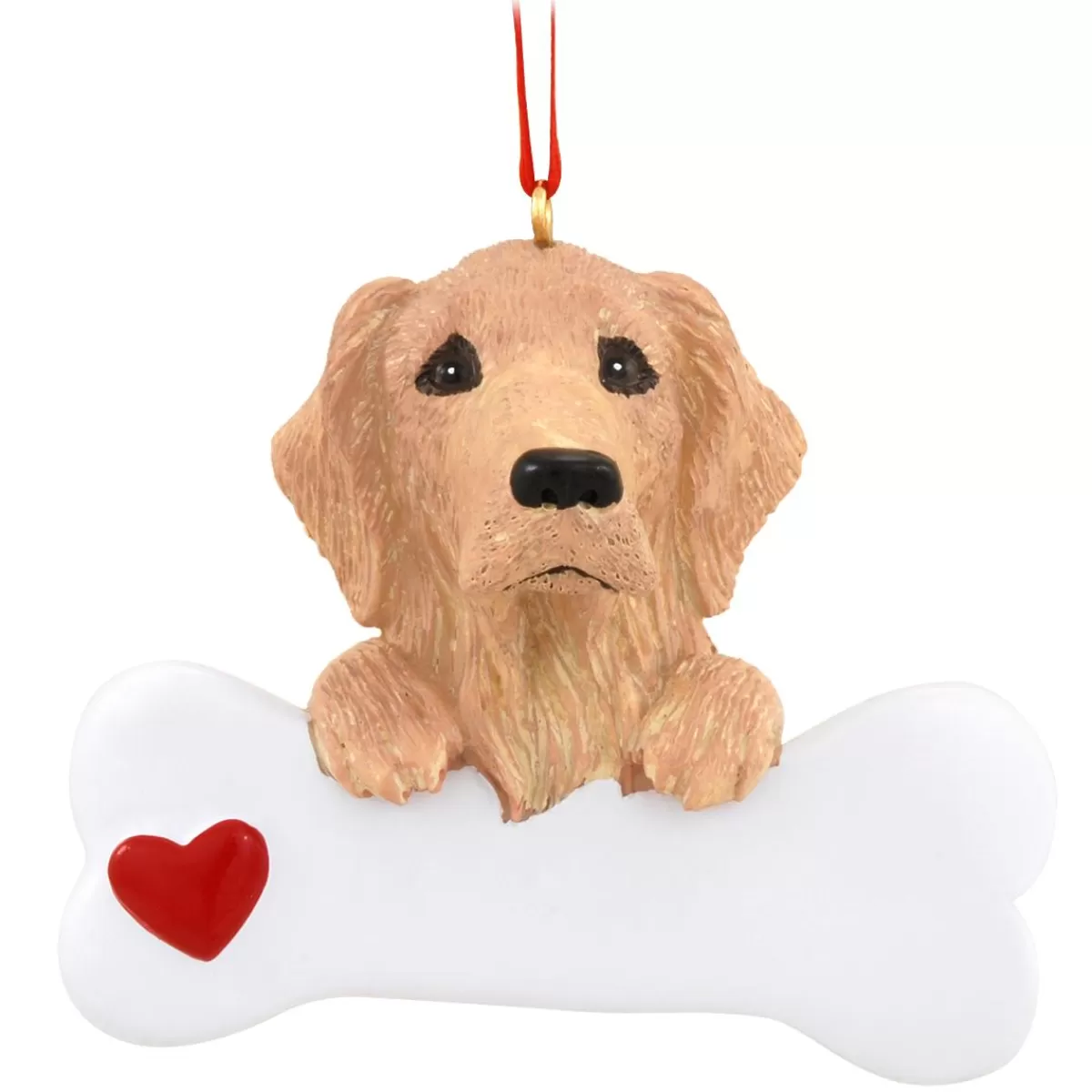 Bronner's Christmas Wonderland Personalized Golden Retriever With Bone Ornament | Ornaments