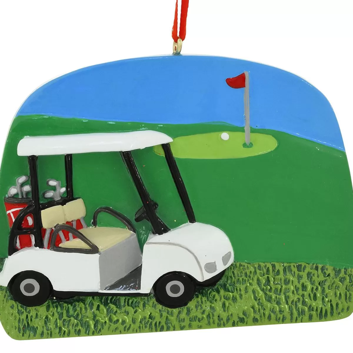 Bronner's Christmas Wonderland Personalized Golf Cart And Course Resin Ornament | Ornaments