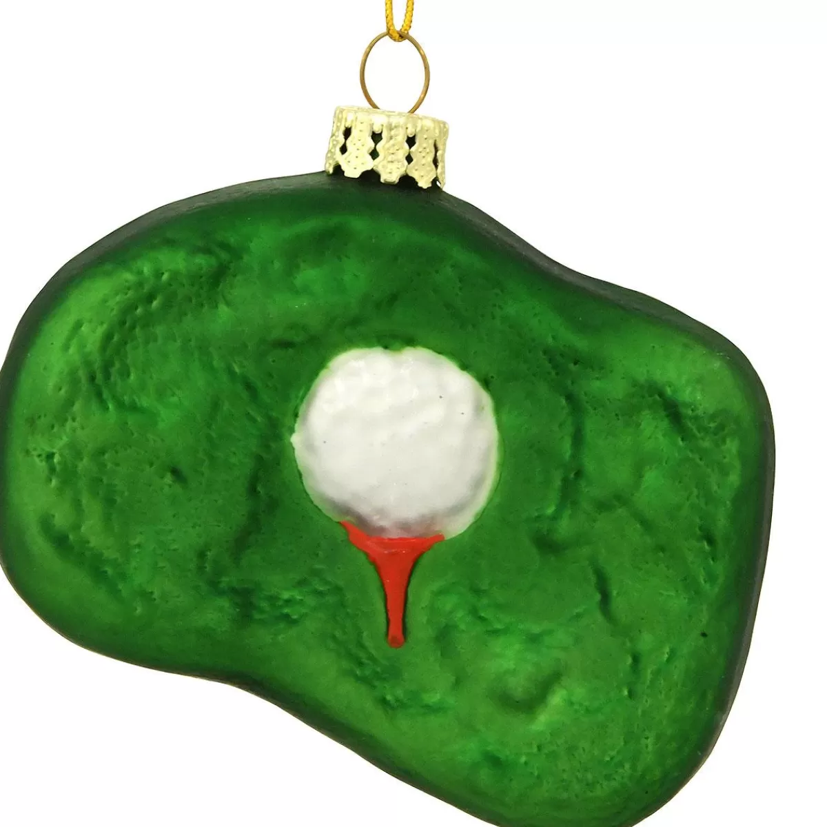 Bronner's Christmas Wonderland Personalized Golf Green Glass Ornament | Ornaments