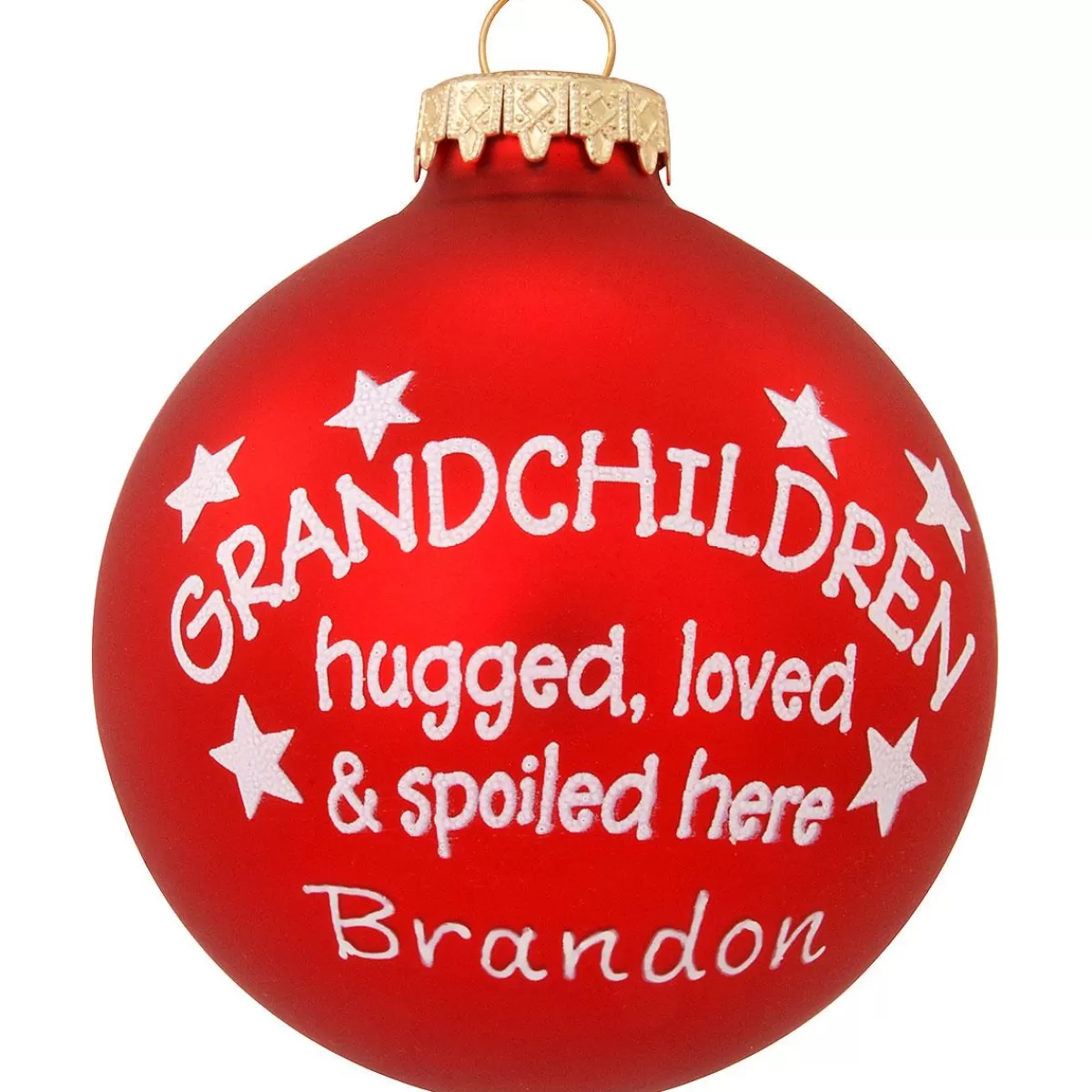 Bronner's Christmas Wonderland Personalized Grandchildren Hugged Ornament | Ornaments