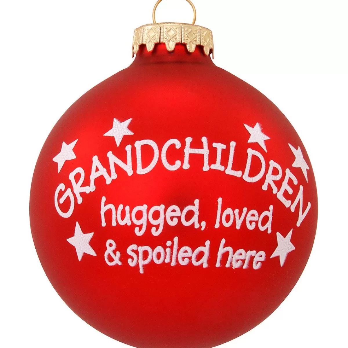 Bronner's Christmas Wonderland Personalized Grandchildren Hugged Ornament | Ornaments