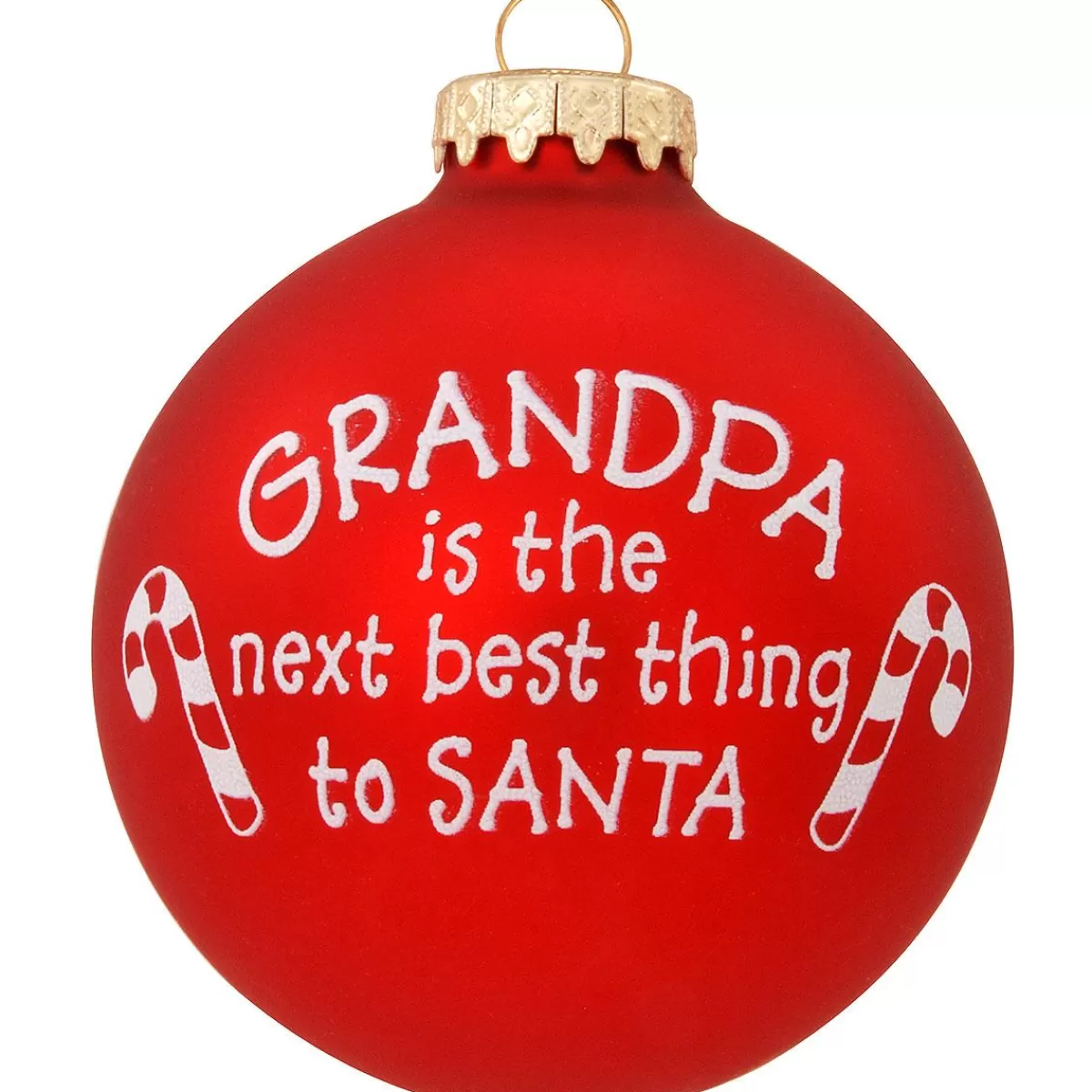 Bronner's Christmas Wonderland Personalized Grandpa Best Glass Ornament | Ornaments