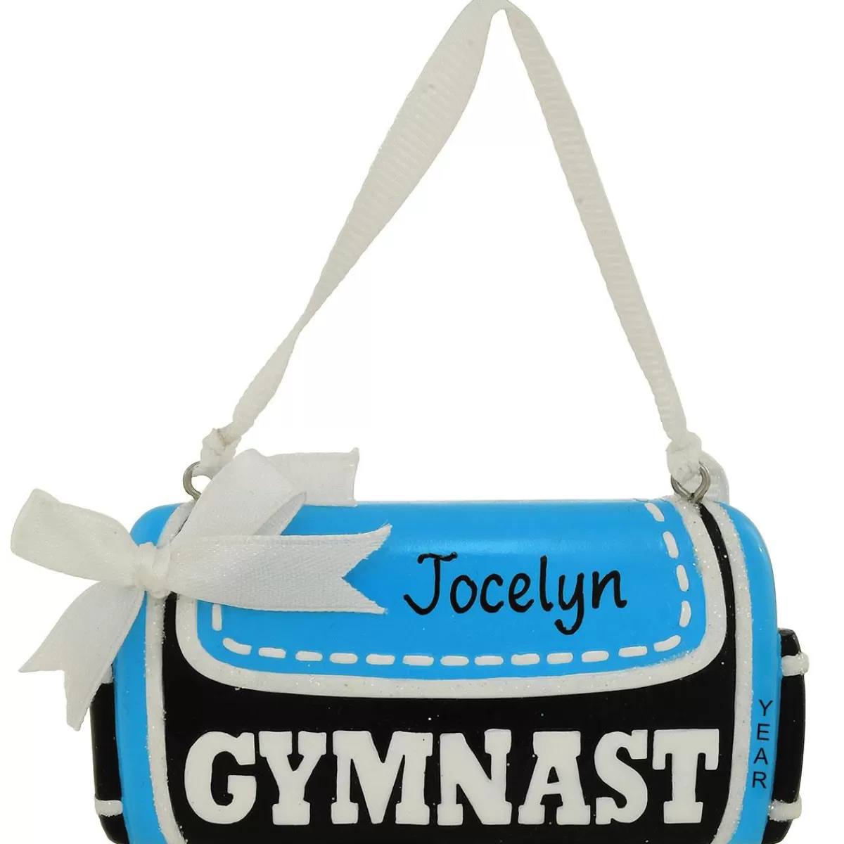 Bronner's Christmas Wonderland Personalized Gymnast Bag Resin Ornament> Hobbies & Occupations