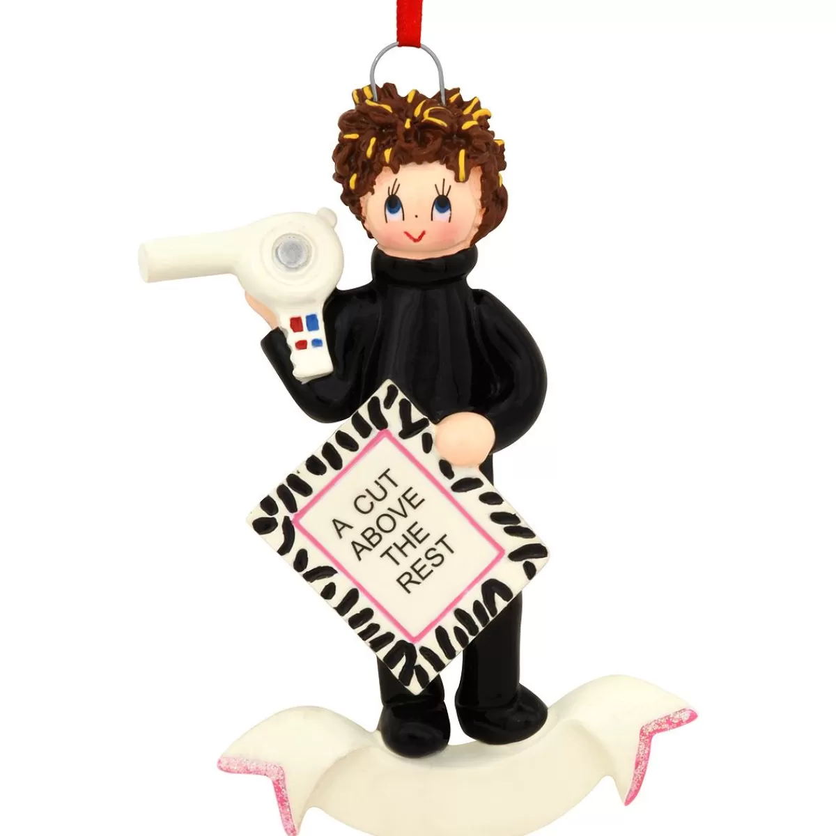 Bronner's Christmas Wonderland Personalized Hair Stylist Ornament> Hobbies & Occupations