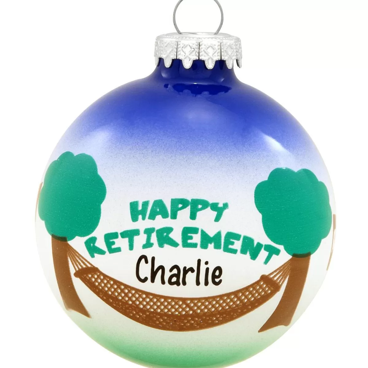 Bronner's Christmas Wonderland Personalized Happy Retirement Glass Ornament> Hobbies & Occupations