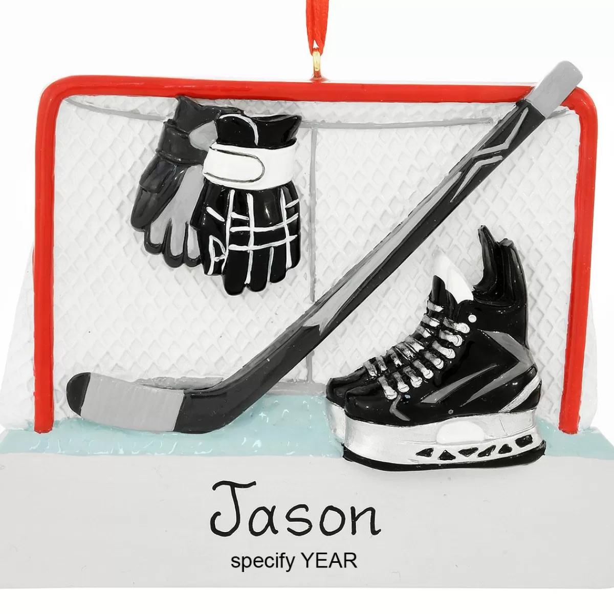 Bronner's Christmas Wonderland Personalized Hockey Equipment Ornament | Ornaments