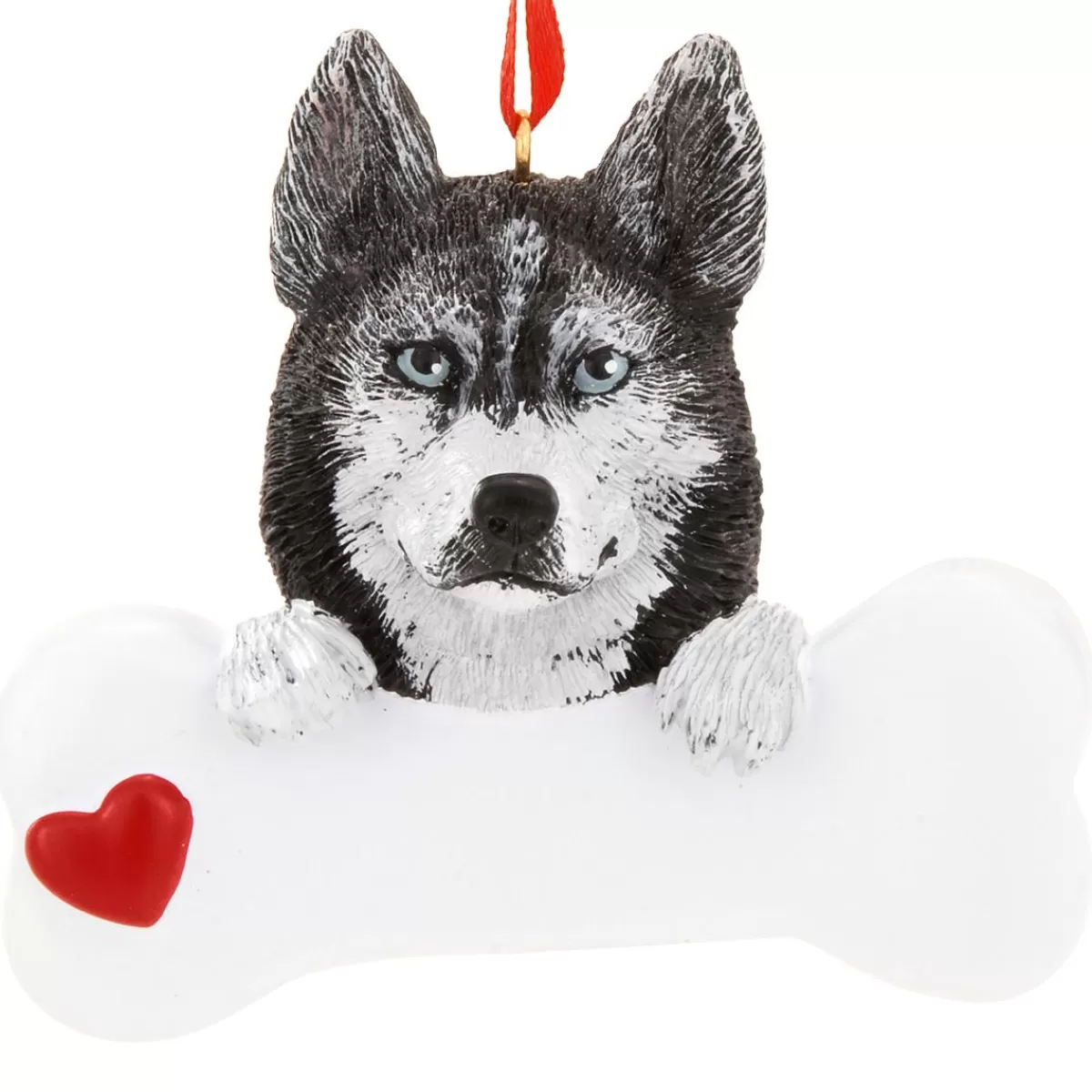 Bronner's Christmas Wonderland Personalized Husky With Bone Ornament | Ornaments