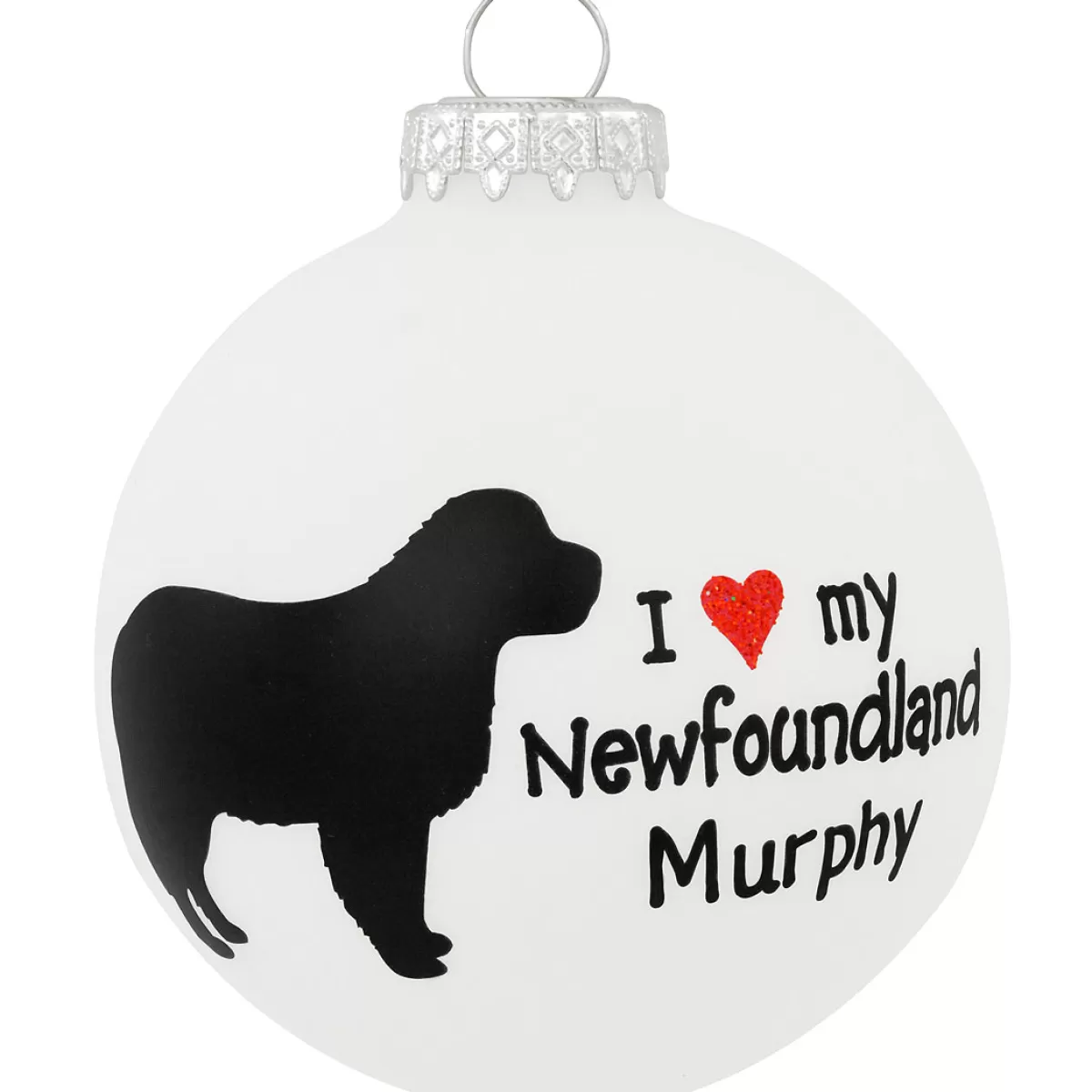 Bronner's Christmas Wonderland Personalized I Love My Newfoundland Ornament | Ornaments