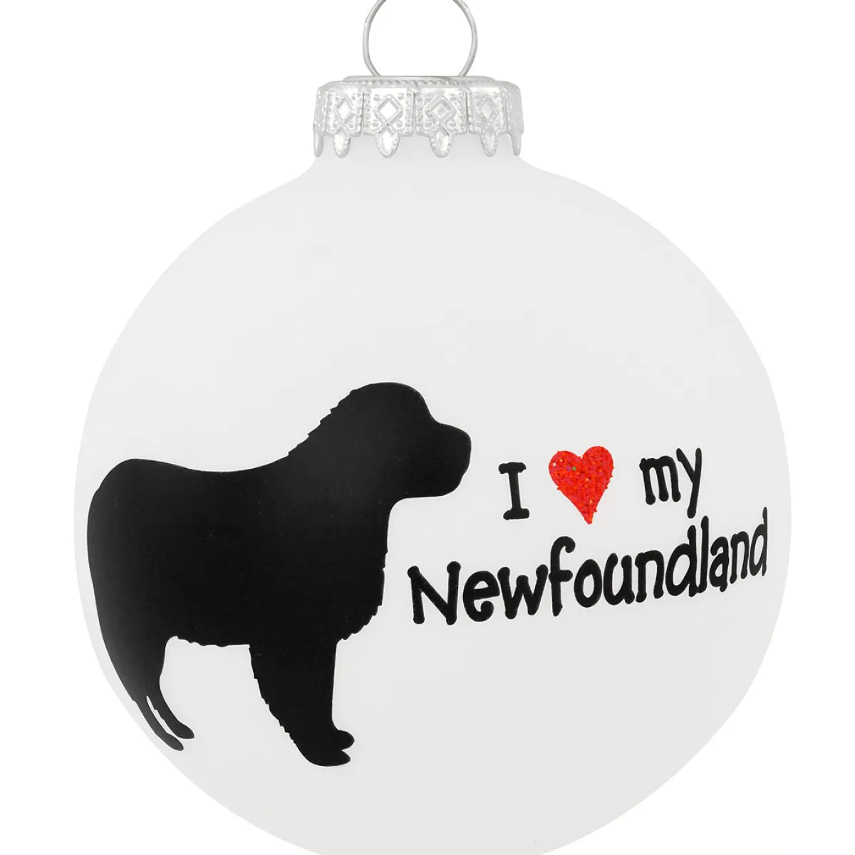 Bronner's Christmas Wonderland Personalized I Love My Newfoundland Ornament | Ornaments