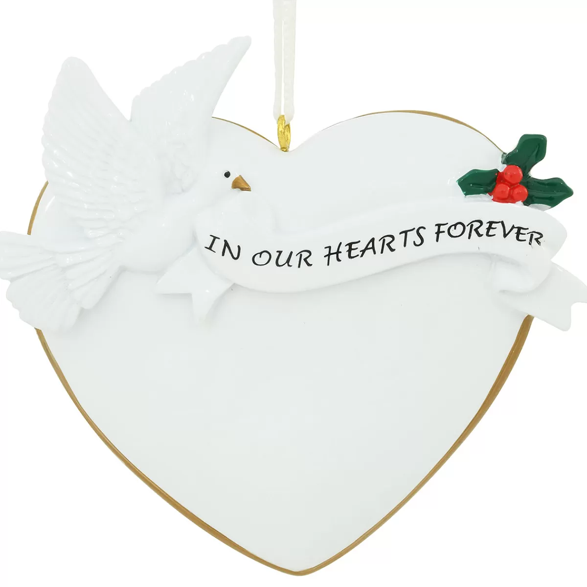 Bronner's Christmas Wonderland Personalized In Our Hearts Forever Ornament> In Memory Of