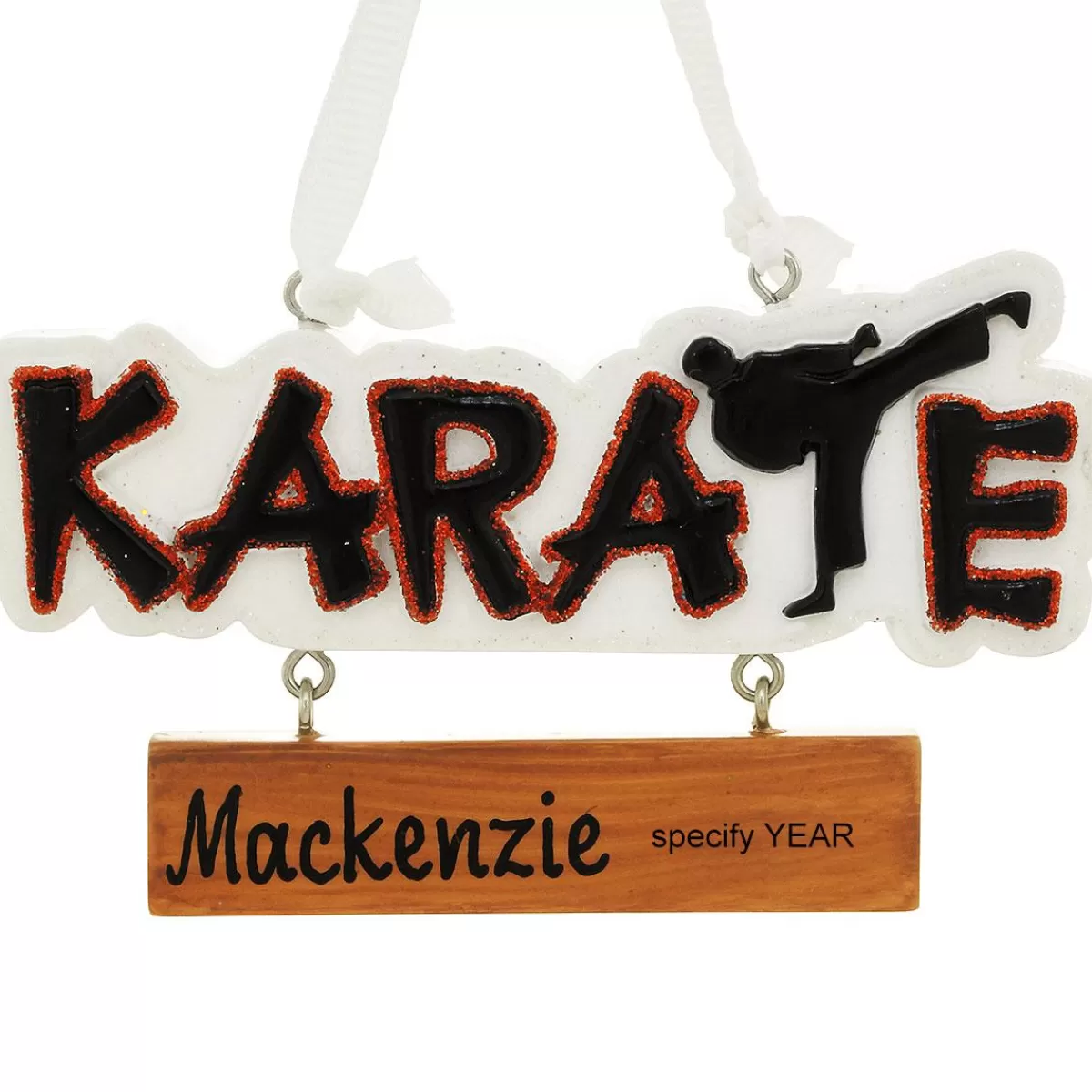 Bronner's Christmas Wonderland Personalized Karate Ornament> Hobbies & Occupations