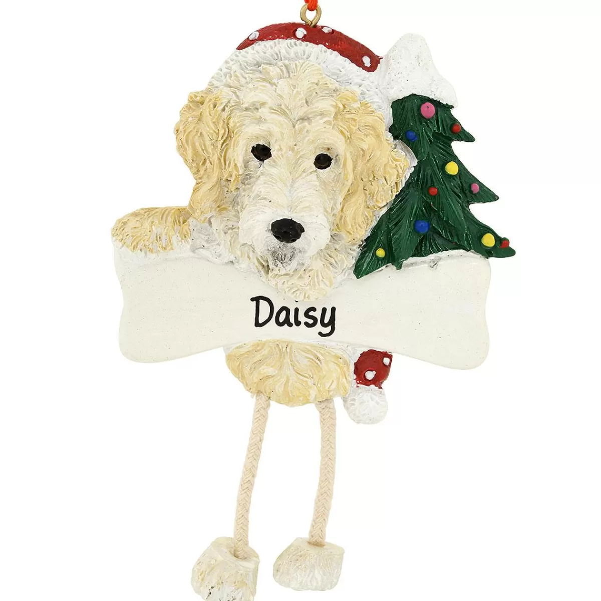 Bronner's Christmas Wonderland Personalized Labradoodle Dangling Leg Ornament | Ornaments