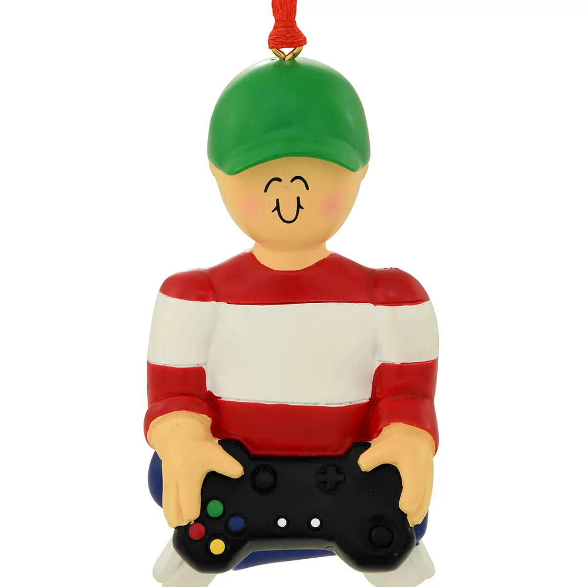 Bronner's Christmas Wonderland Personalized Male Playing Video Game Ornament> Hobbies & Occupations