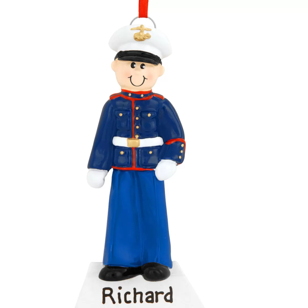 Bronner's Christmas Wonderland Personalized Marine Man Ornament | Ornaments