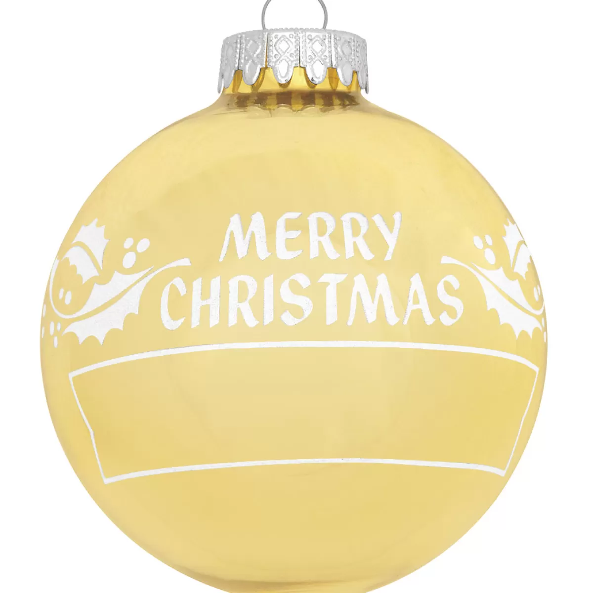 Bronner's Christmas Wonderland Personalized Merry Christmas Holly Design Ornament | Ornaments