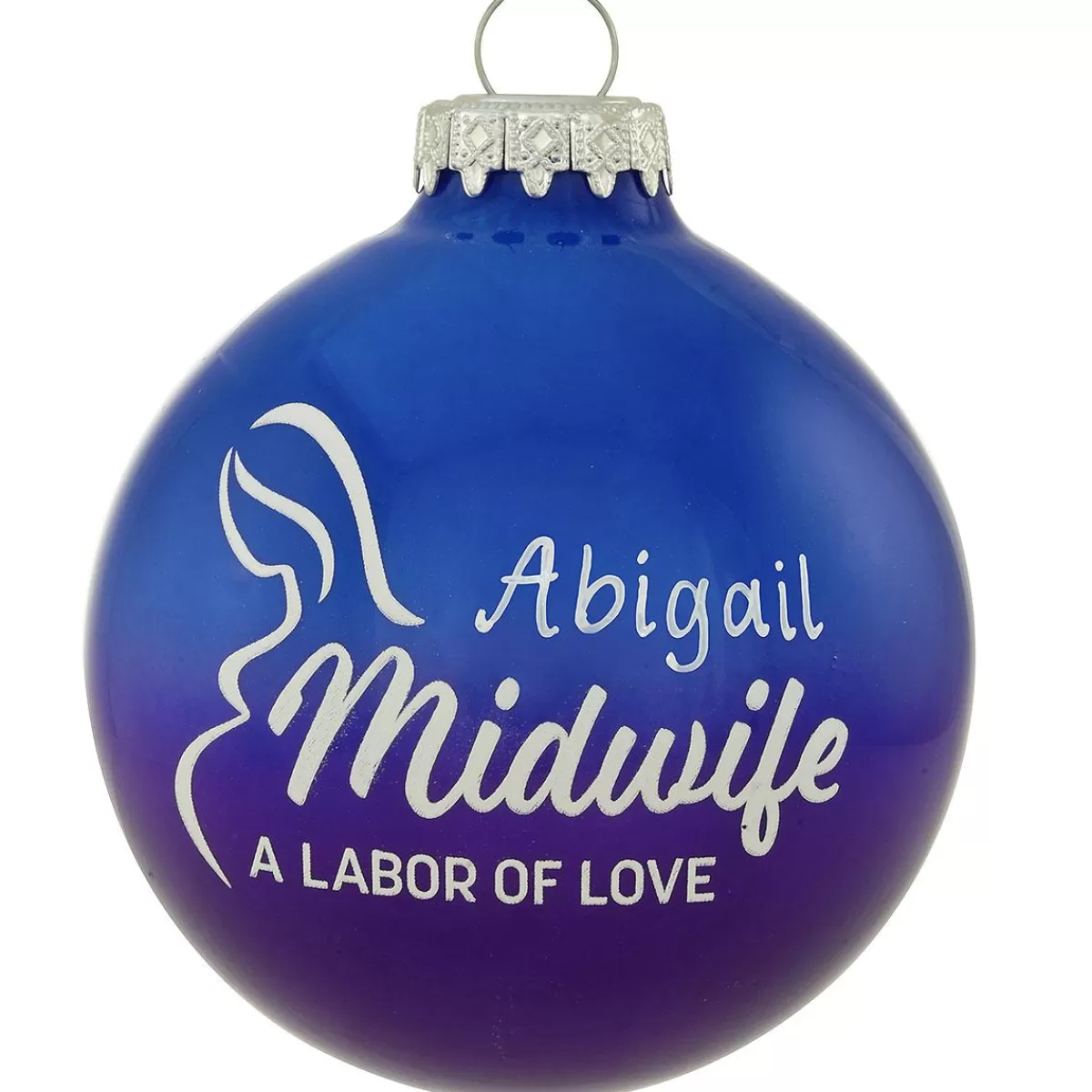 Bronner's Christmas Wonderland Personalized Midwife Glass Ornament> Hobbies & Occupations