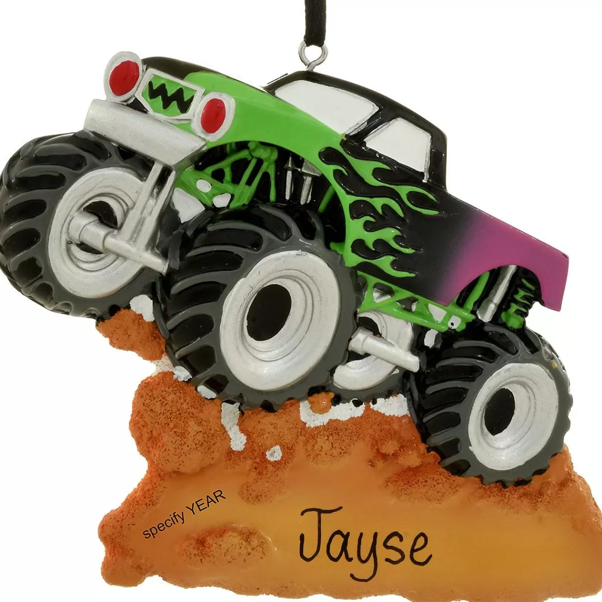 Bronner's Christmas Wonderland Personalized Monster Truck Ornament> Hobbies & Occupations