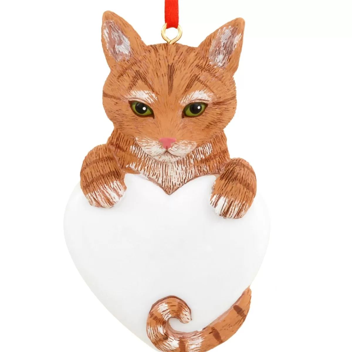 Bronner's Christmas Wonderland Personalized Orange Tabby Cat Ornament | Ornaments