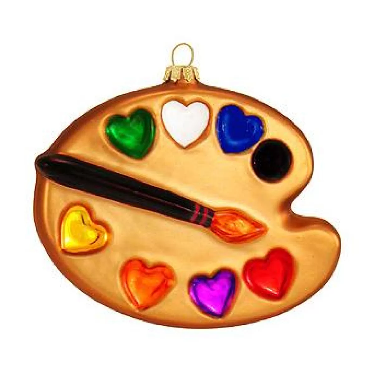 Bronner's Christmas Wonderland Personalized Paint Palette Glass Ornament> Hobbies & Occupations