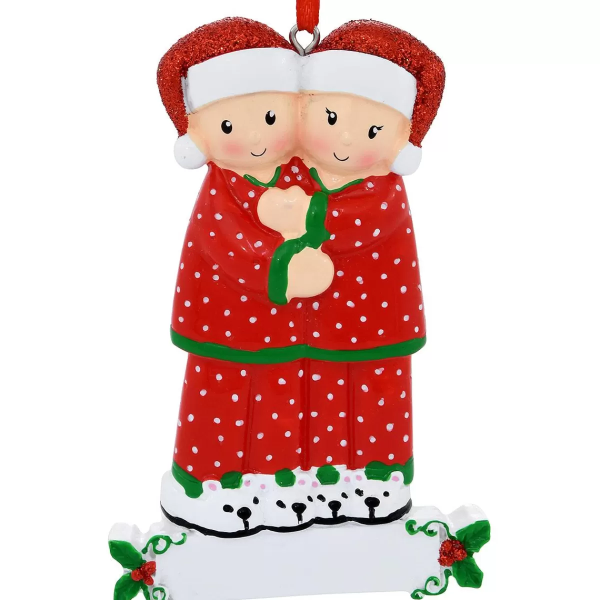 Bronner's Christmas Wonderland Personalized Pajama Family Of 2 Ornament | Ornaments