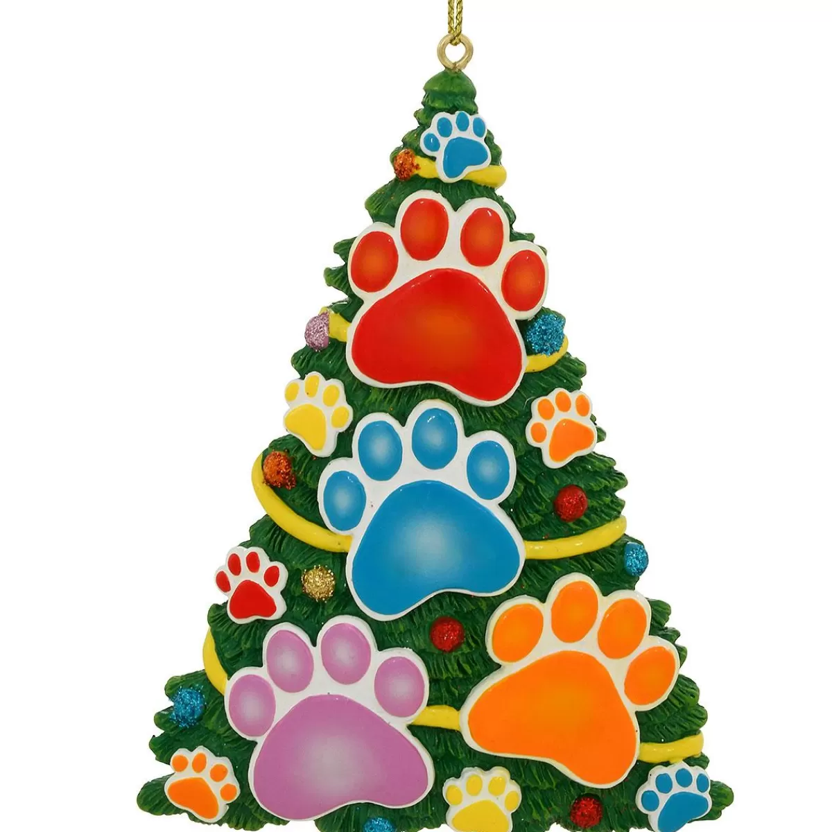 Bronner's Christmas Wonderland Personalized Paw Tree Resin Ornament | Ornaments