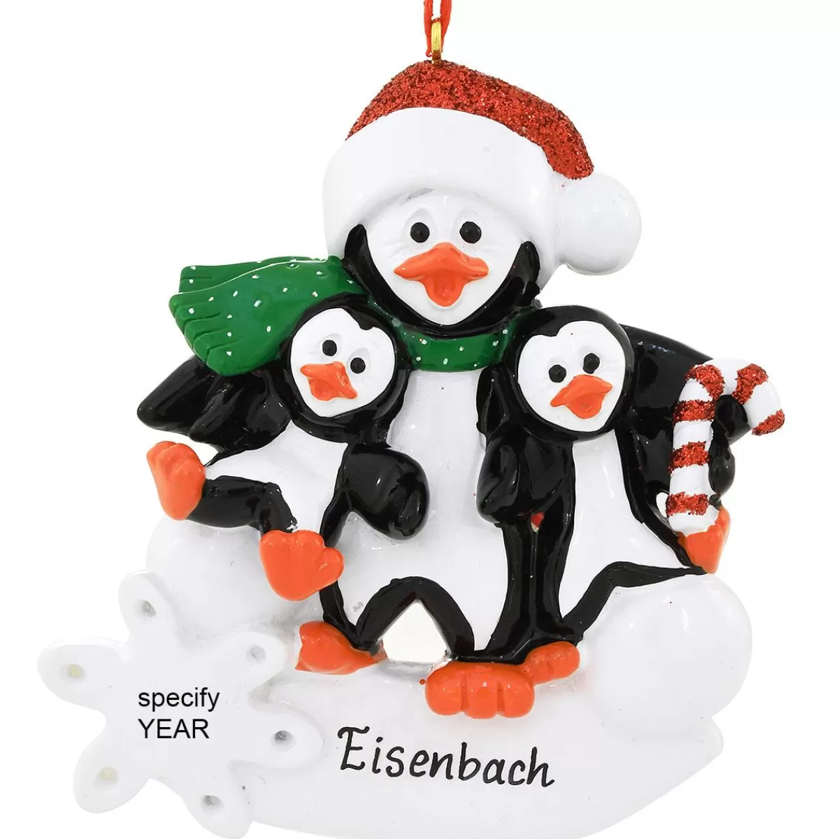 Bronner's Christmas Wonderland Personalized Penguin With 2 Children Ornament | Ornaments