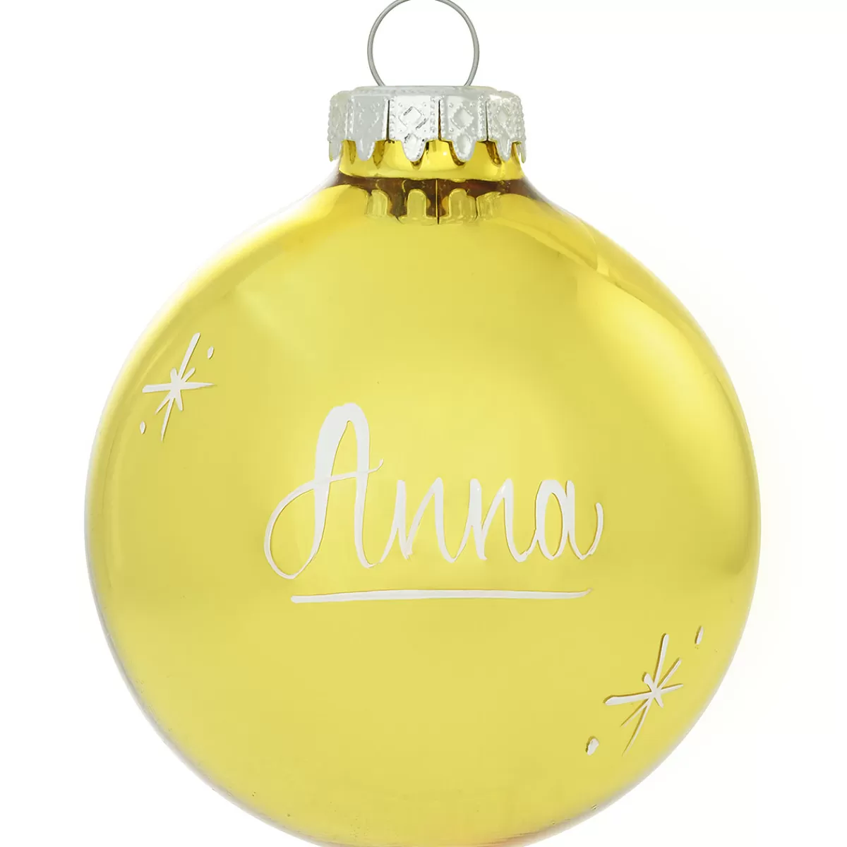 Bronner's Christmas Wonderland Personalized Plain 3 Inch Glass Ornaments | Ornaments