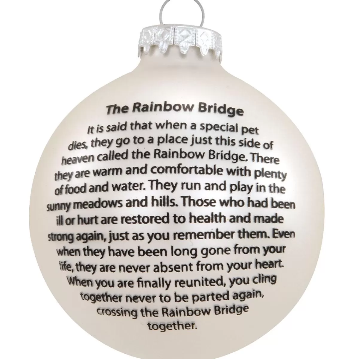 Bronner's Christmas Wonderland Personalized Rainbow Bridge Pet Remembrance Glass Ornament> In Memory Of