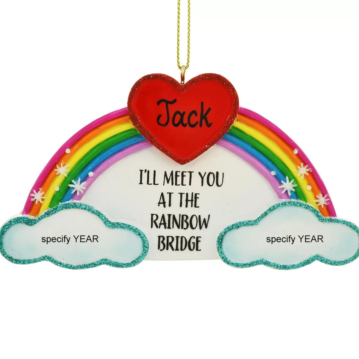 Bronner's Christmas Wonderland Personalized Rainbow Bridge Resin Ornament | Ornaments