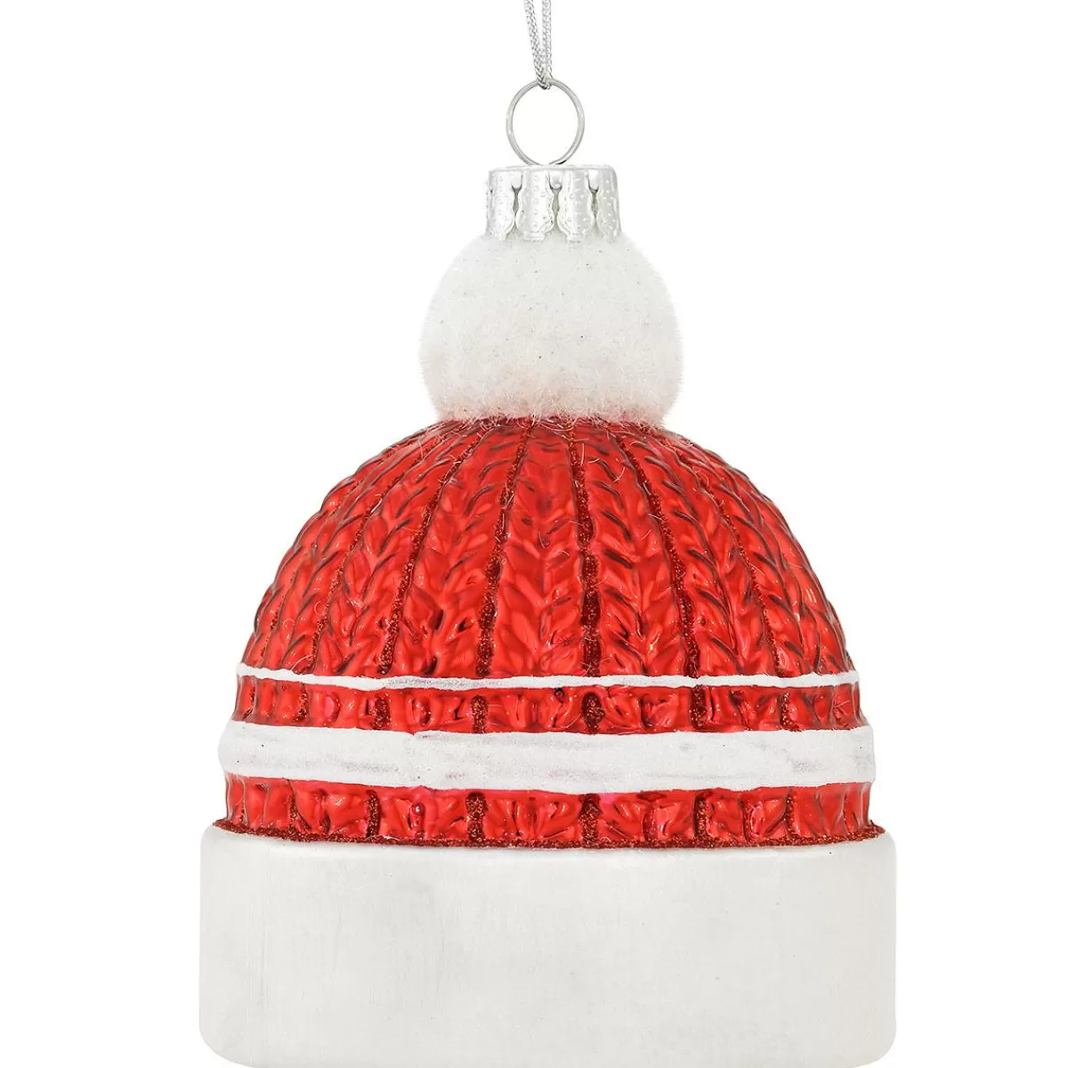 Bronner's Christmas Wonderland Personalized Red And White Beanie Cap Ornament> Novelty