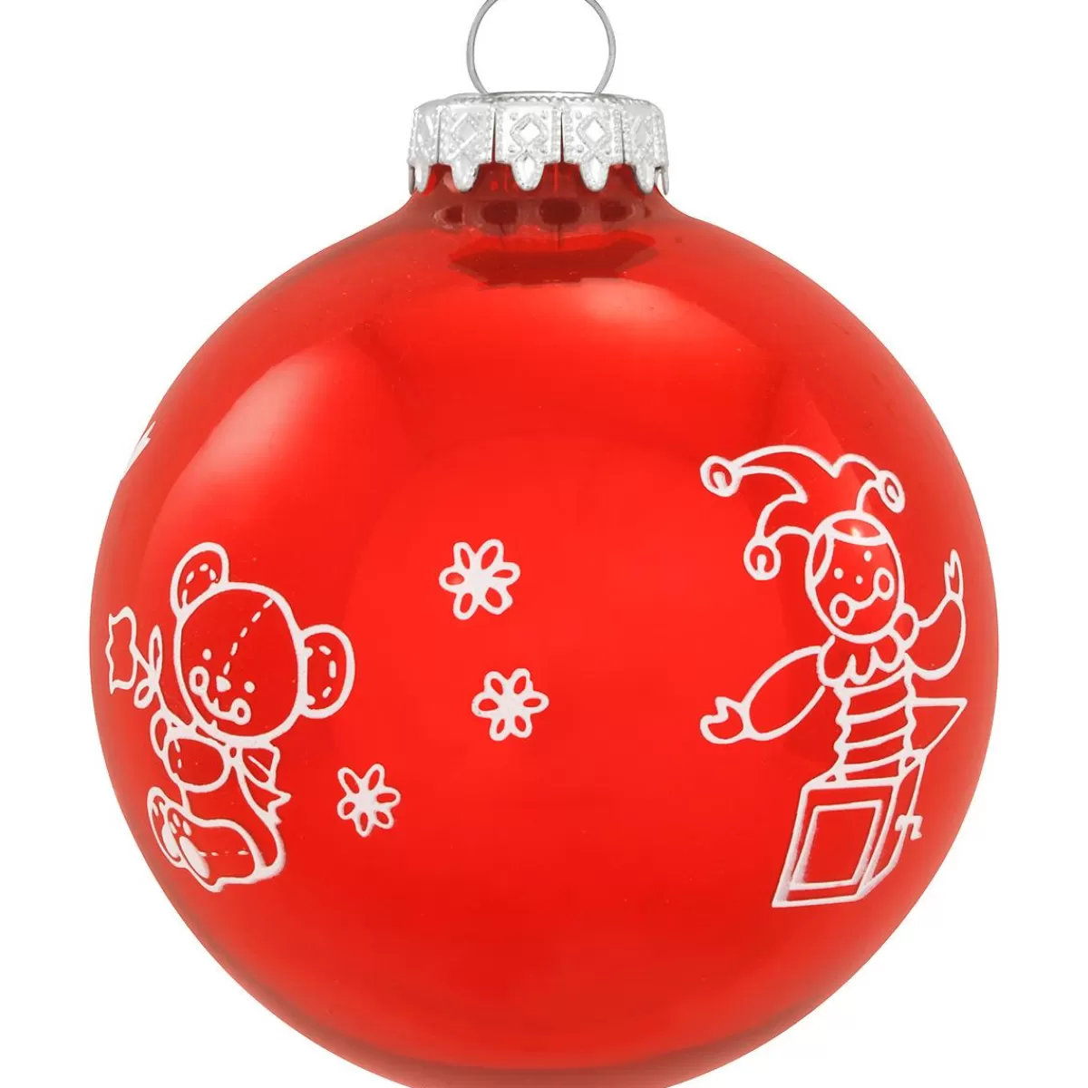 Bronner's Christmas Wonderland Personalized Red First Christmas Glass Ornament | Ornaments