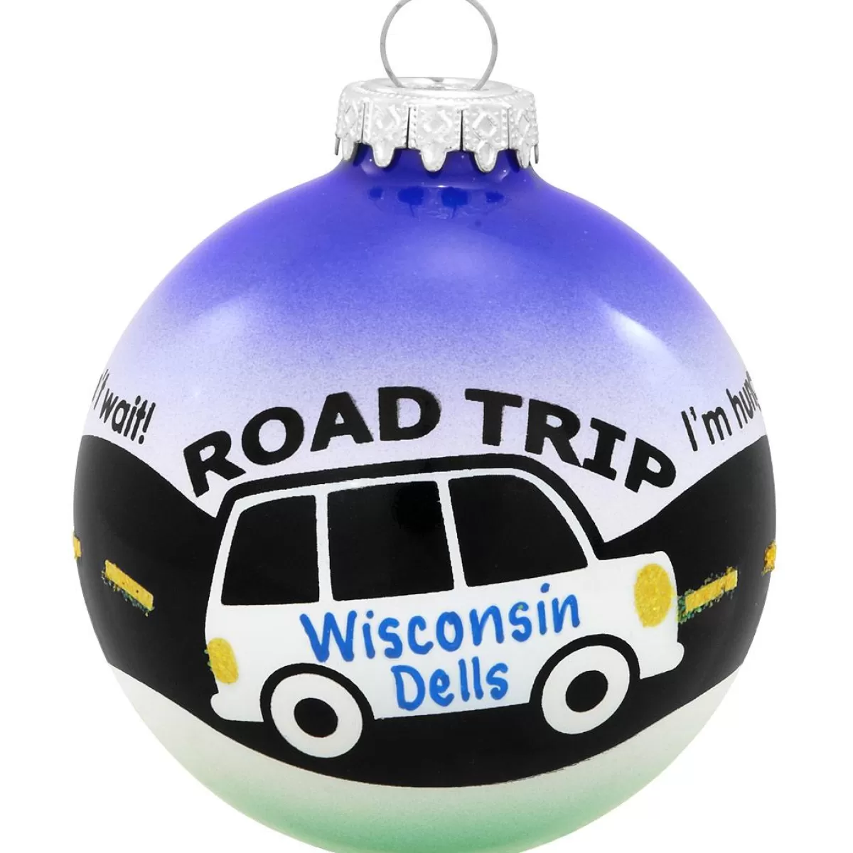 Bronner's Christmas Wonderland Personalized Road Trip Glass Ornament | Ornaments