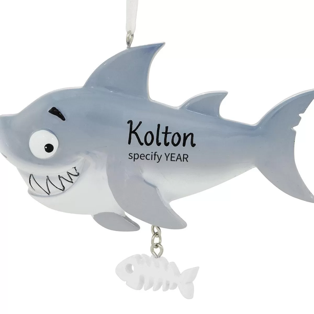 Bronner's Christmas Wonderland Personalized Shark Resin Ornament | Ornaments