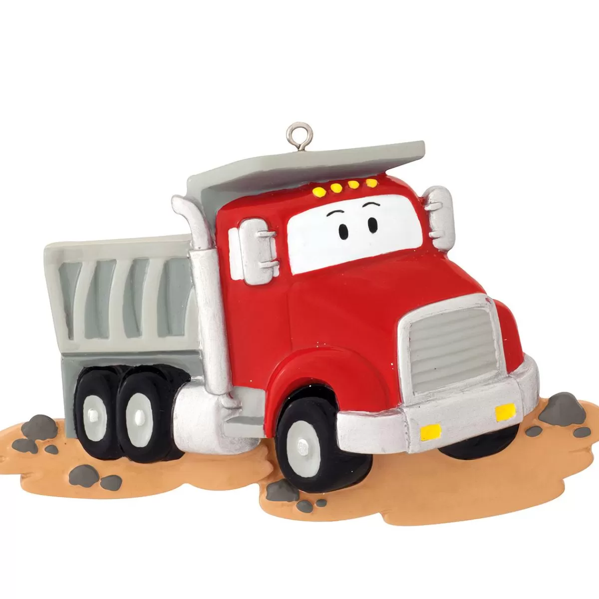 Bronner's Christmas Wonderland Personalized Silver And Red Dump Truck Ornament> Hobbies & Occupations